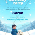 1st Birthday Invitation Card